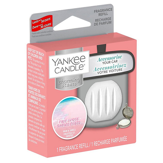 Yankee Candle Pink Sands - Ružové piesky náplň vône do auta Charming Scents 30 g