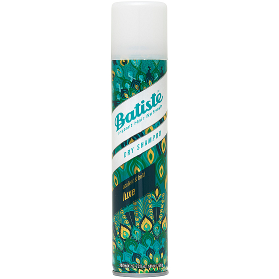 Batiste Luxe suchý šampón na vlasy s okázalú a odvážnou vôňou, zanecháva vlasy svieže a hodvábne lesklé 200 ml