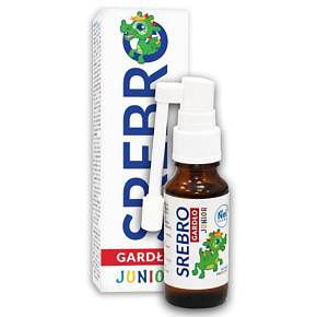 Nelfarma Junior Hrdlo Koloidné striebro hrdlo pri bakteriálnych a vírusových infekcií prínosových dutín 20 ml orálny sprej