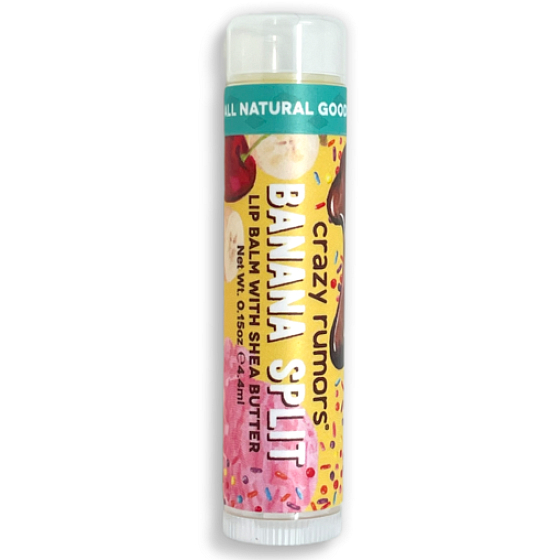 Crazy Rumors Banana Split balzam na pery s príchuťou banánu 4,4 ml