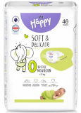 Bella Happy 0 Before Newborn od 0 - 2 kg jednorazové plienky pre predčasne narodené deti a novorodencov s nízkou pôrodnou hmotnosťou 46 kusov