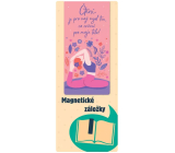 Albi Magnetická záložka do knihy Čítanie je moje cvičenie 8,7 x 4,4 cm