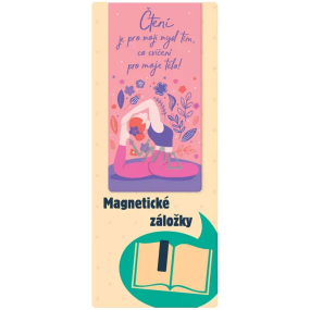 Albi Magnetická záložka do knihy Čítanie je moje cvičenie 8,7 x 4,4 cm