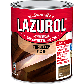 Lazurol Topdecor S1035 tenkovrstvá lazúra na drevo T026 wenge, 750 ml