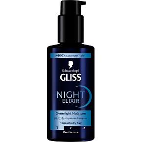 Gliss nočný elixír na vlasy Overnight Moisture 100ml