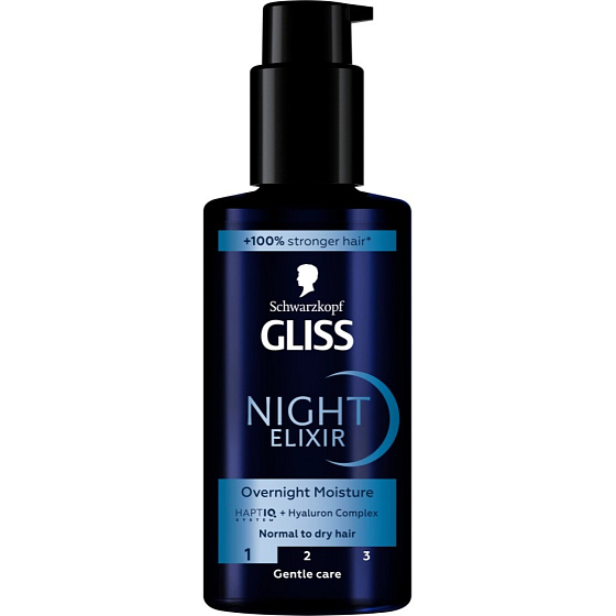 Gliss nočný elixír na vlasy Overnight Moisture 100ml