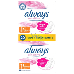 Always Ultra Sensitive Normal Plus intímne vložky 2 x 10 kusov