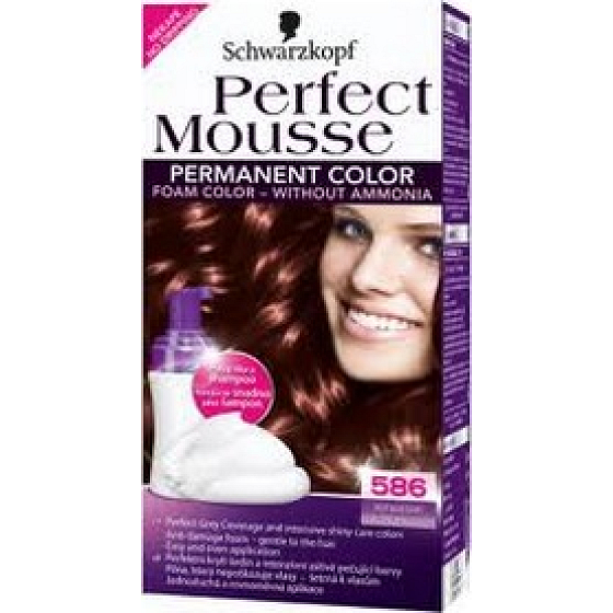 Perfect Mousse Inovatívna farbiaca 5barva na vlasy 86 Intentivní mahagónová