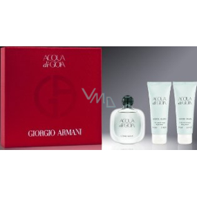 Giorgio Armani Acqua di Gioia toaletná voda pre ženy 50 ml + telové mlieko 2 x 75 ml, darčeková sada