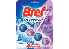 Bref Power Aktiv 4 Formula Levanduľový WC blok pre hygienickú čistotu a sviežosť vašej toalety, farbí vodu 50 g