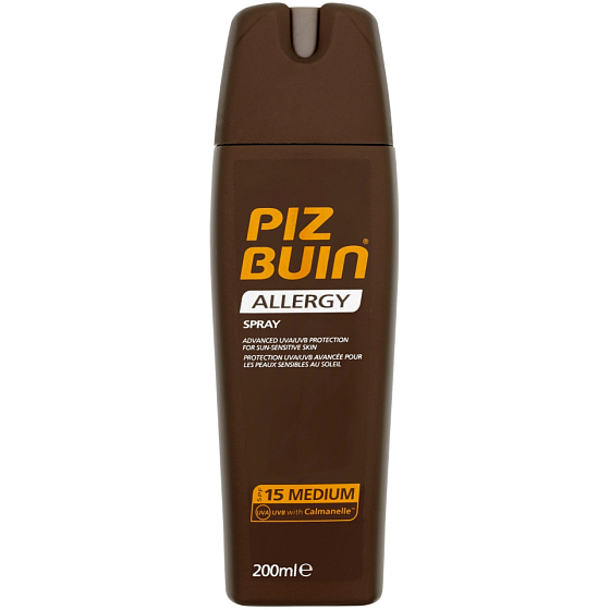 Piz Buin Allergy SPF15 mlieko na opaľovanie sprej 200 ml