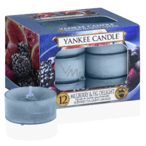 Yankee Candle Mulberry & Fig Delight - Lahodné moruše a figy vonná čajová sviečka 12 x 9,8 g