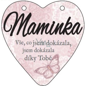 Albi Závesná plaketa srdce Mamička 9 cm x 10 cm