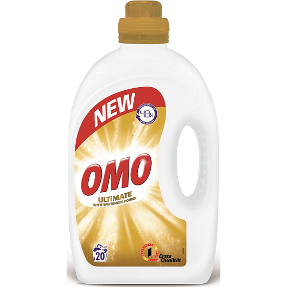 Omo Ultimate With Whiteness Power gél na pranie, biele prádlo 25 dávok 1,83 l