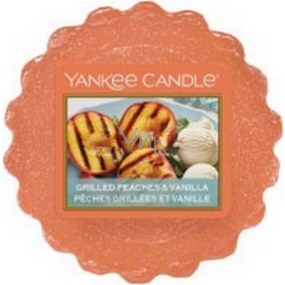Yankee Candle Grilled Peaches & Vanilla - Grilované broskyne a vanilka vonný vosk do aromalampy 22 g