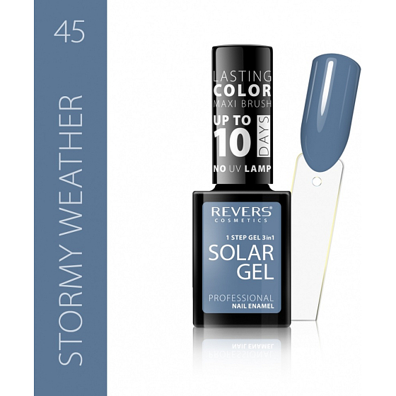 Reverz Solar Gél gélový lak na nechty 45 Stormy Weather 12 ml