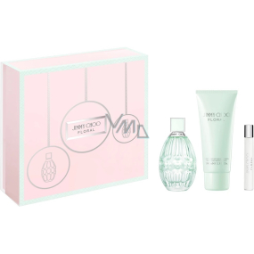 Jimmy Choo Floral toaletná voda pre ženy 90 ml + telové mlieko 100 ml + toaletná voda 7,5 ml, darčeková sada