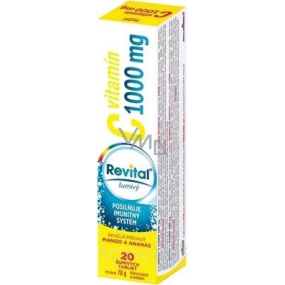 Revital Vitamín C Mango a ananás doplnok stravy pre normálnu funkciu imunitného systému 1000 mg 20 šumivých tabliet