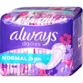 Always Dailies Singles To Go Normal Fresh Scent slipové intímne vložky 20 kusov