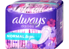 Always Dailies Singles To Go Normal Fresh Scent slipové intímne vložky 20 kusov