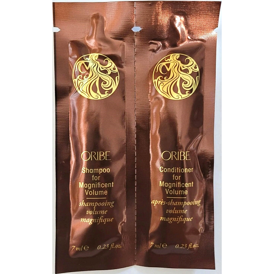 Oribe For Magnificent Volume šampón a kondicionér pre nádherný objem vlasov pre jemné a normálne vlasy 2 x 7 ml, duopack