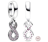 Prívesok zo striebra 925 Sparkling Infinity Charm - Nekonečno, prívesok na náramok symbol