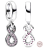 Prívesok zo striebra 925 Sparkling Infinity Charm - Nekonečno, prívesok na náramok symbol