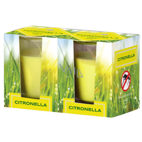 Emocio Citronella vonná sviečka sklo 52 x 65 mm 45 g 2 kusy v škatuli