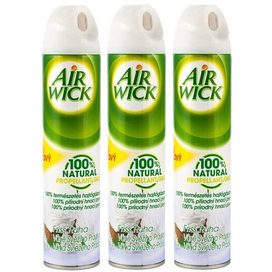 Air Wick Svieža bielizeň 100% prírodný hnací plyn sprej 3 x 240 ml