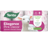 Tento toaletný papier Ellegance Pink Decor 150 kusov 3 vrstvový 8 kusov