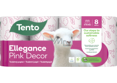 Tento toaletný papier Ellegance Pink Decor 150 kusov 3 vrstvový 8 kusov
