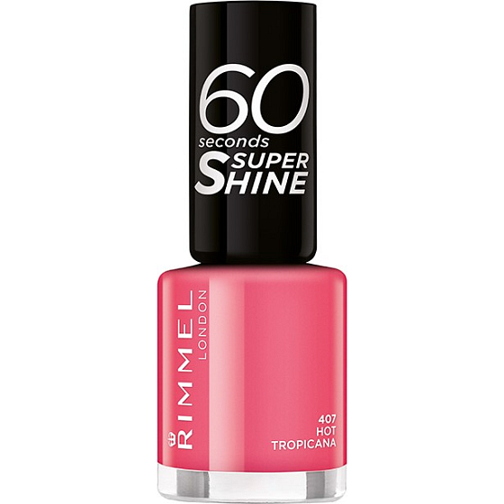 Rimmel London 60 sekund Super Shine Nail Polish lak na nechty 407 Hot Tropicana 8 ml
