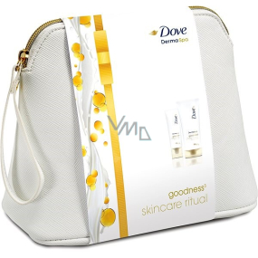 Dove Derma Spa Goodness3 krém na ruky 75 ml + Derma Spa Goodness3 telové mlieko 200 ml + kozmetická taška, kozmetická sada