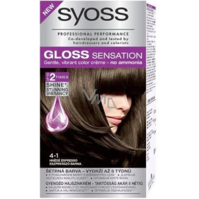 Syoss Gloss Sensation Šetrná farba na vlasy bez amoniaku 4-1 Hnedé espresso 115 ml