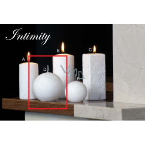 Lima Mramor intimitu vonná sviečka biela guľa priemer 80 mm 1 kus