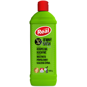 Real Kúpeľňa, Kuchyňa Zelený čaj a aloe jemný čistiaci krém na mastnotu, pripáleniny a usadenú špinu 600 g