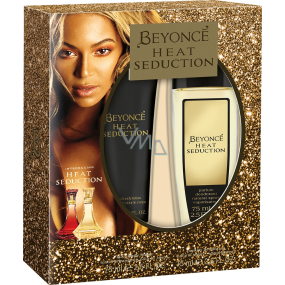 Beyoncé Heat Seduction parfumovaný dezodorant sklo pre ženy 75 ml + telové mlieko 75 ml, kozmetická sada