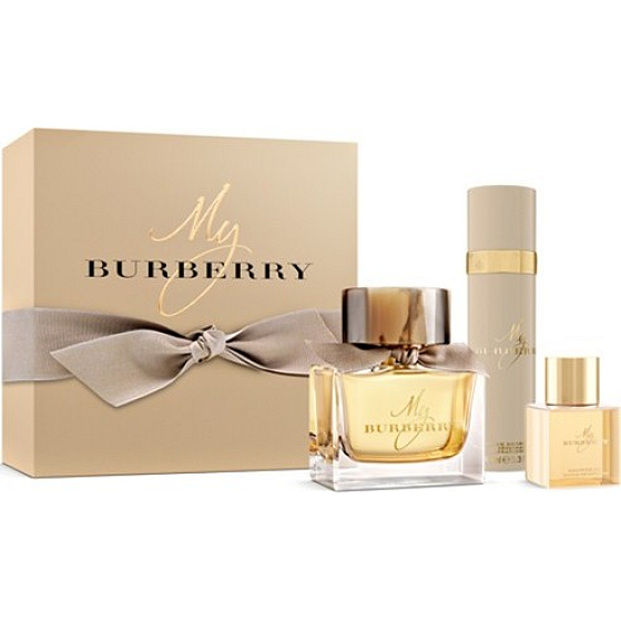 Burberry My Burberry toaletná voda pre ženy 90 ml + dezodorant sprej 100 ml + sprchový olej 30 ml, darčeková sada