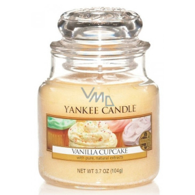 Yankee Candle Vanilla Cupcake - Vanilkový košíček vonná sviečka Classic malá sklo 104 g
