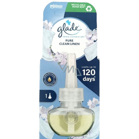 Glade Electric Scented Oil Pure Clean Linen - Vôňa čistej bielizne tekutá náplň do elektrického osviežovača vzduchu 20 ml