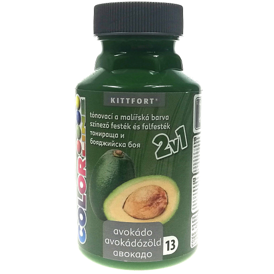 Kittfort Color Line 2v1 tekutá tónovacia a maliarska farba 13 Avokádo 350 g