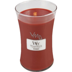 Woodwick Redwood - Santalové drevo vonná sviečka s dreveným knôtom a viečkom sklo veľká 609 g