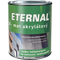 Eternal mat akrylátový univerzálny farba na drevo kov betón, 13 čierna, 700 g