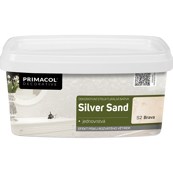 Primacol Decorative Silver Sand dekoratívna štrukturálna farba, S1 Blanca, 1 l