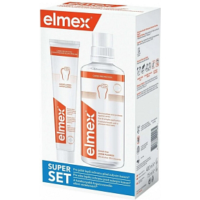 Elmex Caries Protection ústna voda 400 ml + zubná pasta 75 ml
