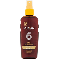 NUBIAN Olej na opalovanie SPF 6 s betakaroténom v spreji, 200 ml