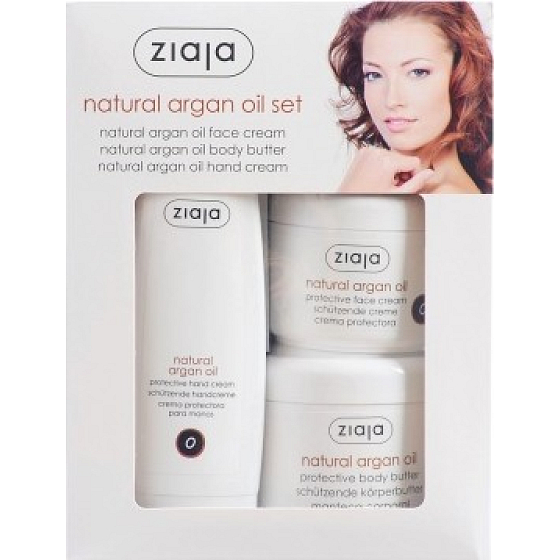 Ziaja Arganový olej krém na ruky 80 ml + krém 75 ml + telové maslo 200 ml, kozmetická sada