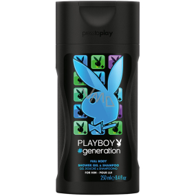 Playboy Generation for Him 2v1 sprchový gél a šampón pre mužov 250 ml