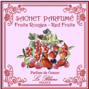 Le Blanc Fruits Rouges - Červené ovocie Vonný sáčok 11 x 11 cm 8 g