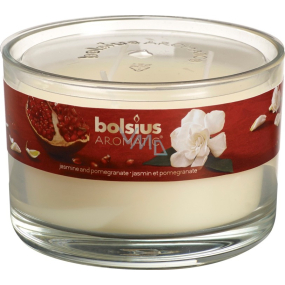 Bolsius Aromatic Jasmine & Pomegranate - Jazmín & Pomaranč 3 knôty vonná sviečka v skle 70 x 106 mm 685 g, doba horenia 83 hodín